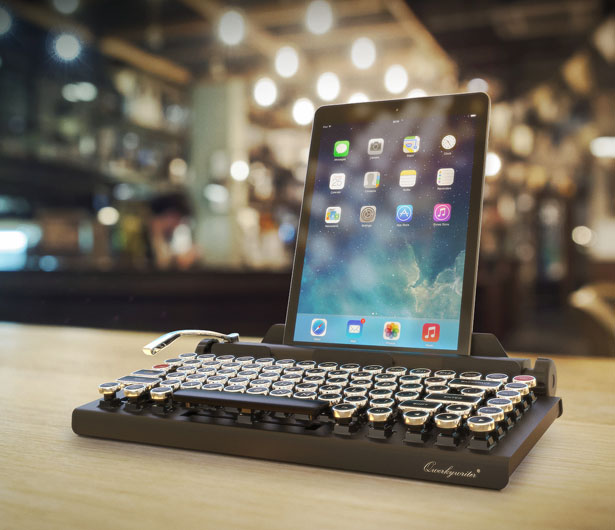 复古机械蓝牙键盘，每一个敲击声都能让你怀旧