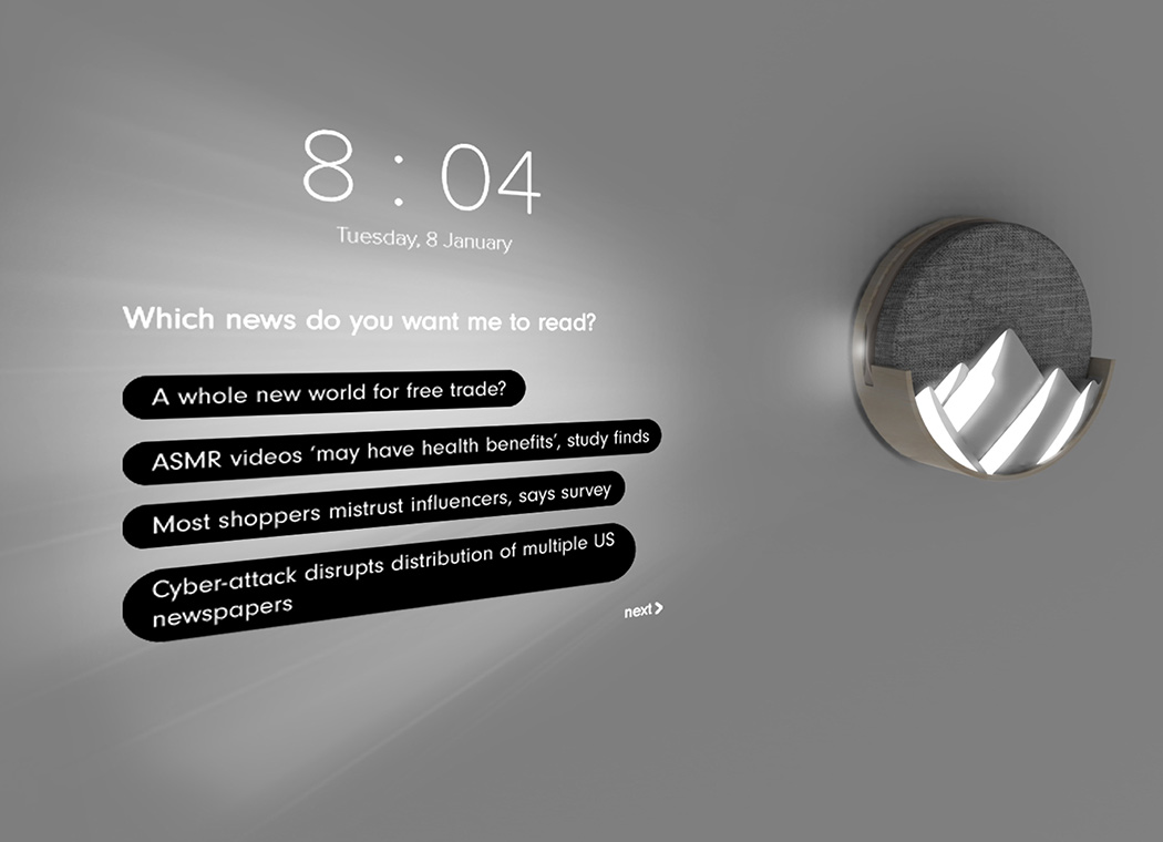 三维伪装壁钟，实时播报新闻天气