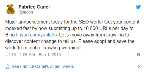 必应更新Webmaster网站管理员工具，支持单日上传10000条URL