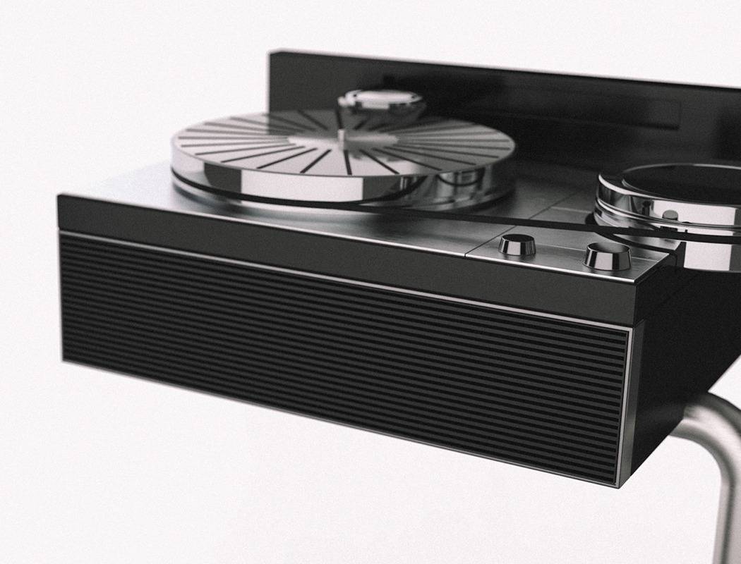 时尚现代的唱片机，多种播放功能