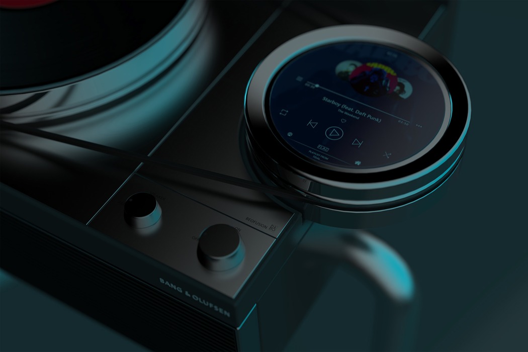 时尚现代的唱片机，多种播放功能