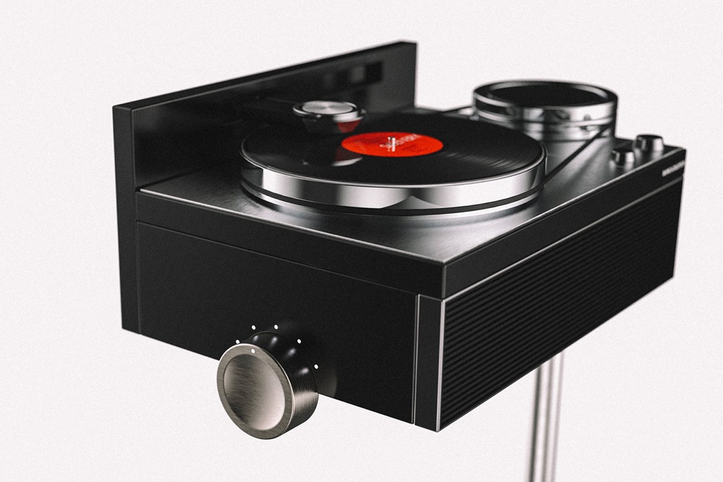 时尚现代的唱片机，多种播放功能