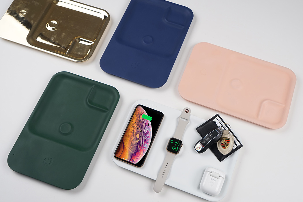 时尚的设计风格，可为5款苹果设备充电