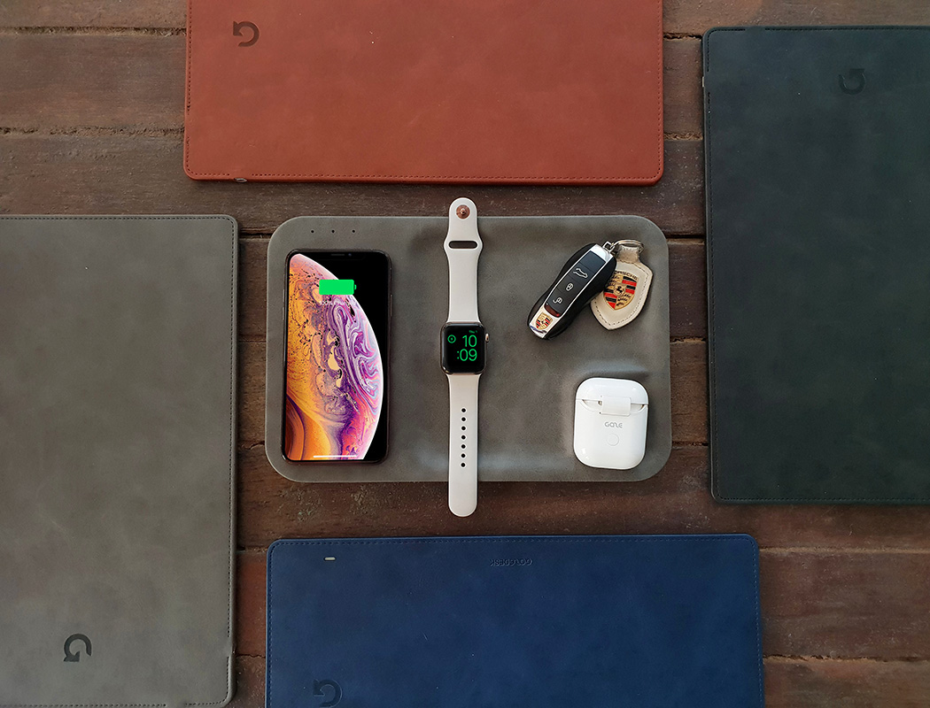 时尚的设计风格，可为5款苹果设备充电