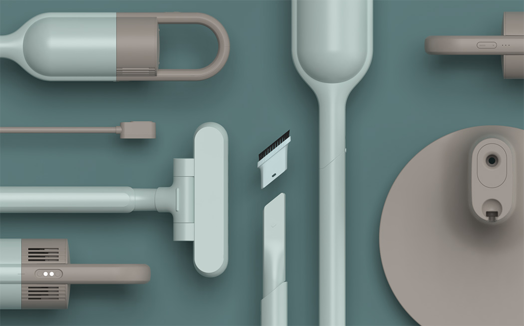 真空吸尘器，小巧精致宛如雕塑