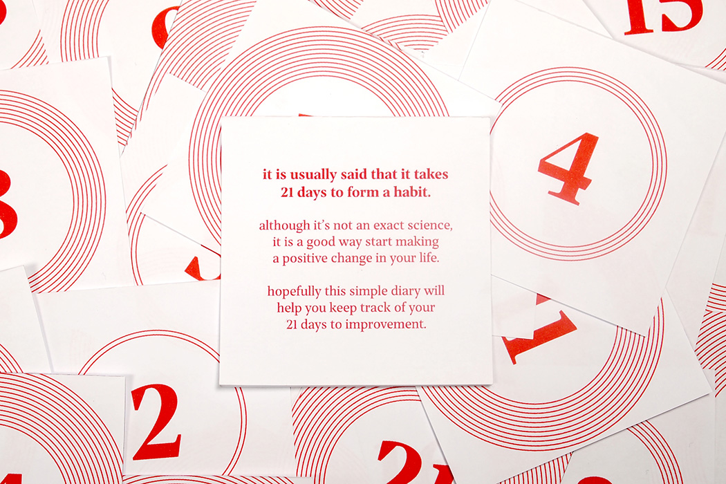 可撕下的迷你日历，帮助您保持决心