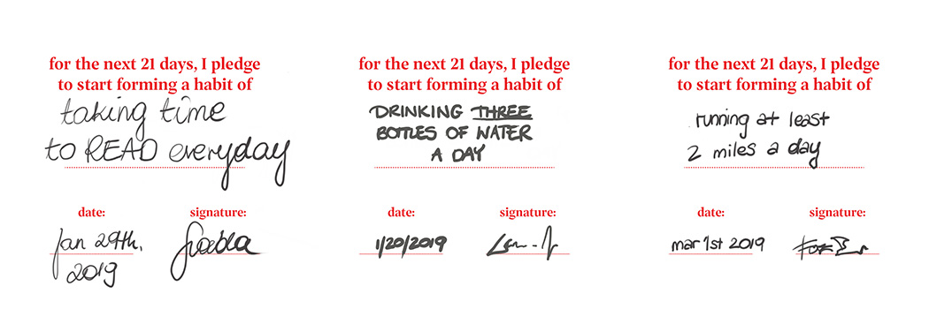 可撕下的迷你日历，帮助您保持决心