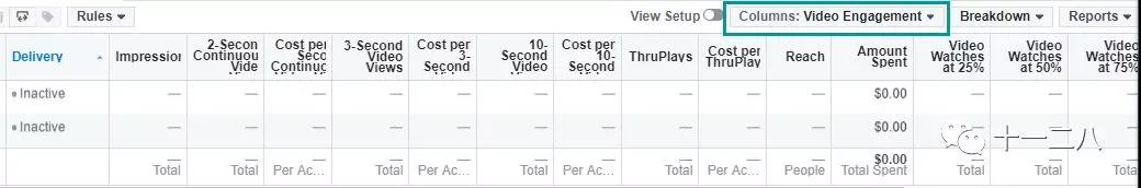 如何自定义Facebook广告账户内的数据列？