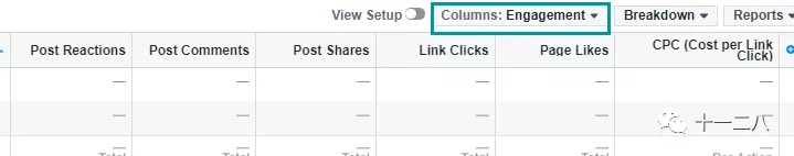 如何自定义Facebook广告账户内的数据列？