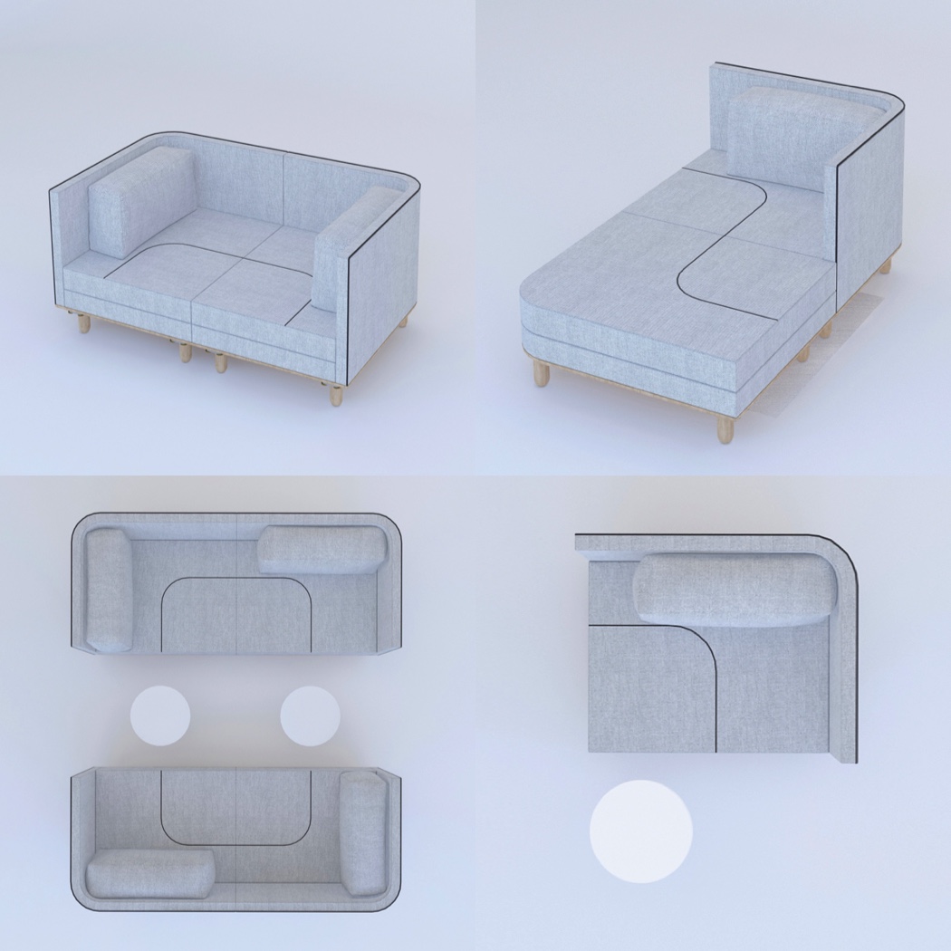 可任意组合的沙发，休息也可随心所欲