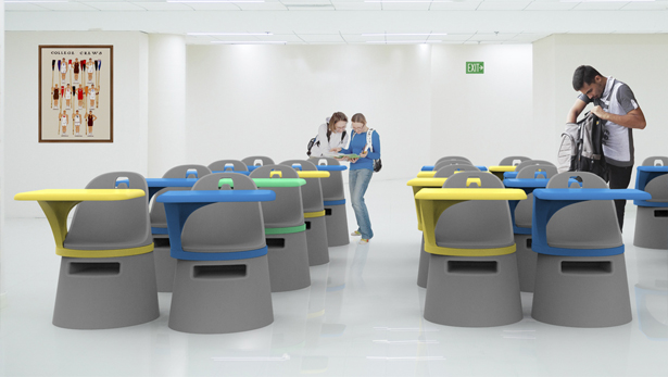 可堆叠桌面，且能够修改坐姿