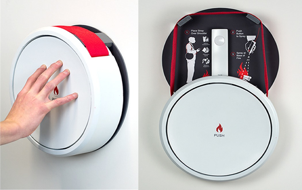 一台高级灭火器，就如同挎包一样