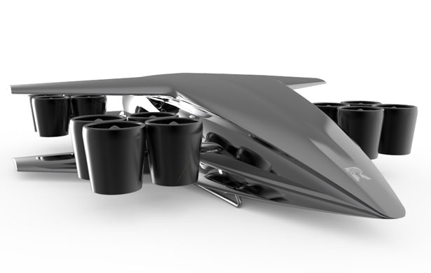 未来货运概念飞机，混合动力电动垂直起降