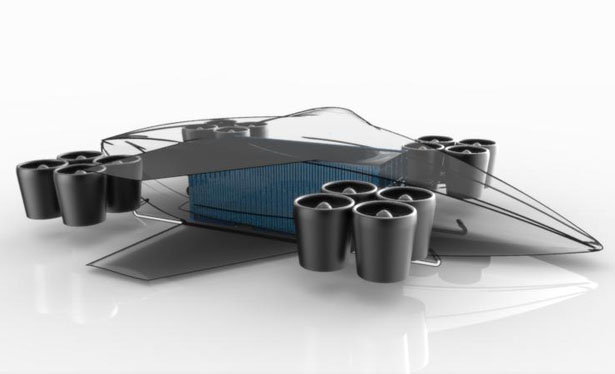 未来货运概念飞机，混合动力电动垂直起降