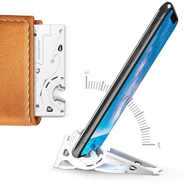 信用卡大小袖珍三脚架，用于移动摄影