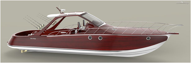 钓鱼专用木游艇，豪华设计动力强