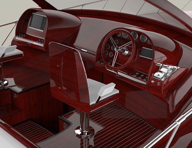 钓鱼专用木游艇，豪华设计动力强