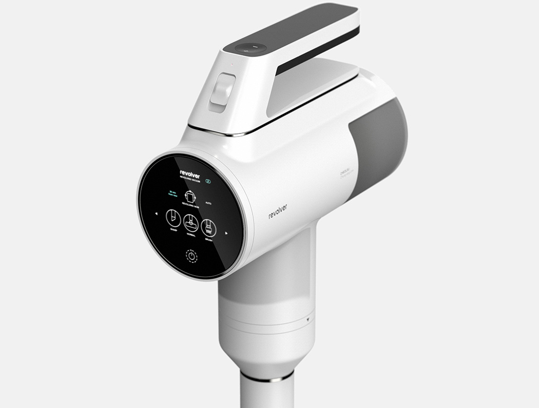 刷头吸嘴安装便捷的吸尘器，还设有直立充电站