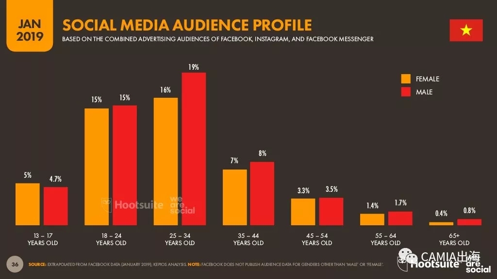 2019年数字东南亚之越南：电商行为旅游类投入最大