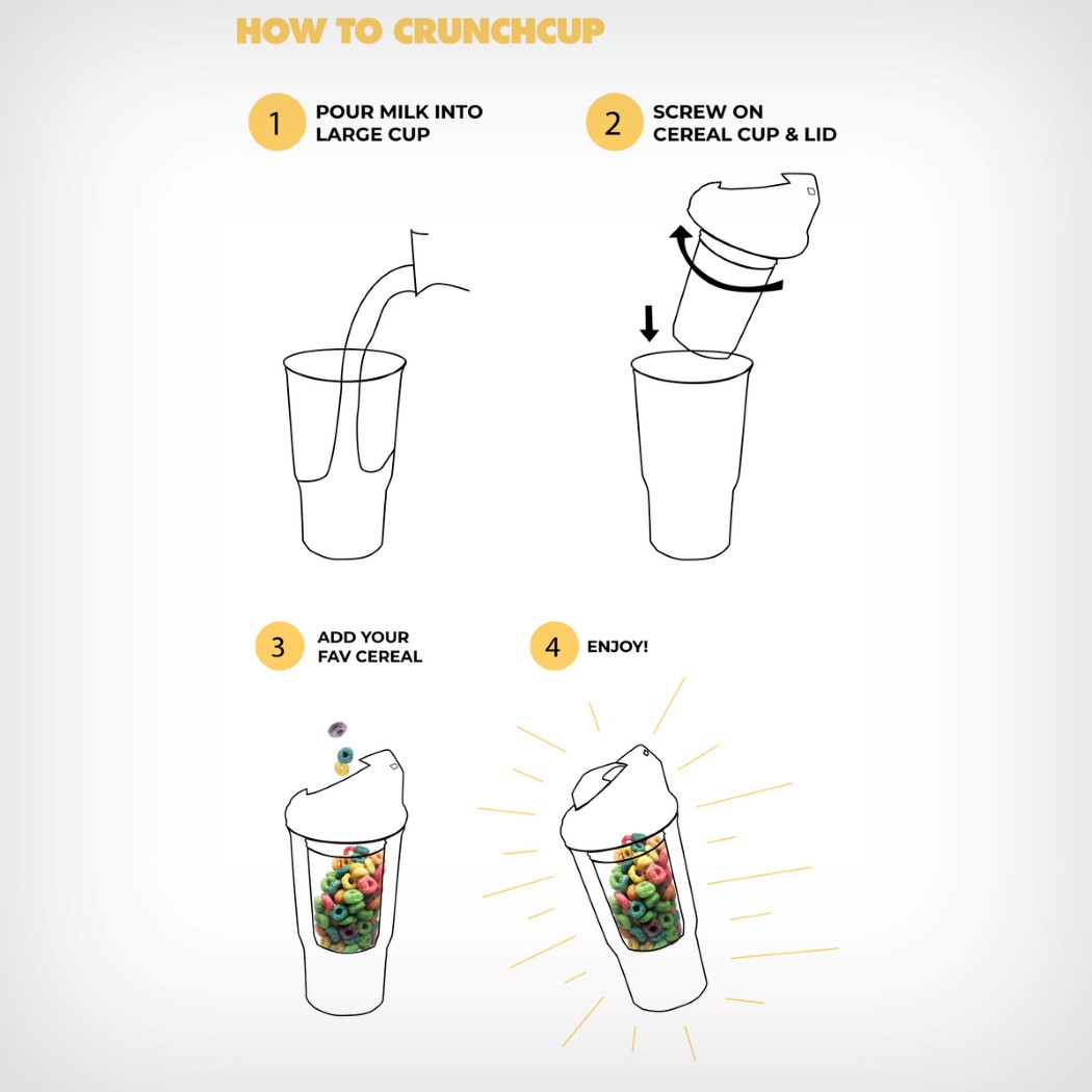 创意双壁杯子，让你随时随地吃麦片