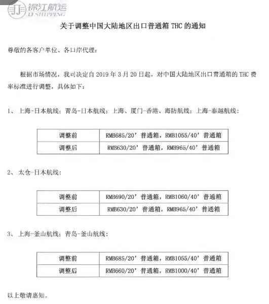 3月20日起，MSK、MSC等船公司大幅调整中国市场运费，取消部分附加费和码头操作费！