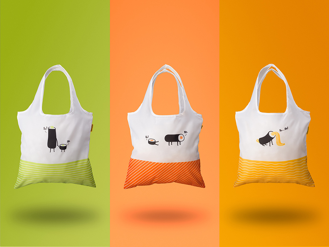 寿司形手提袋，看起来可口更好用