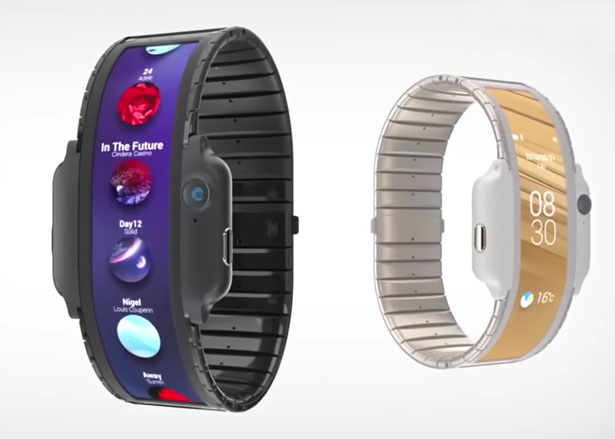 像手表一样戴在手上，佩戴式智能手机