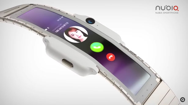 像手表一样戴在手上，佩戴式智能手机