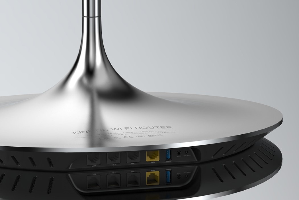 动态雕塑路由器，由旋转来感应网络好坏