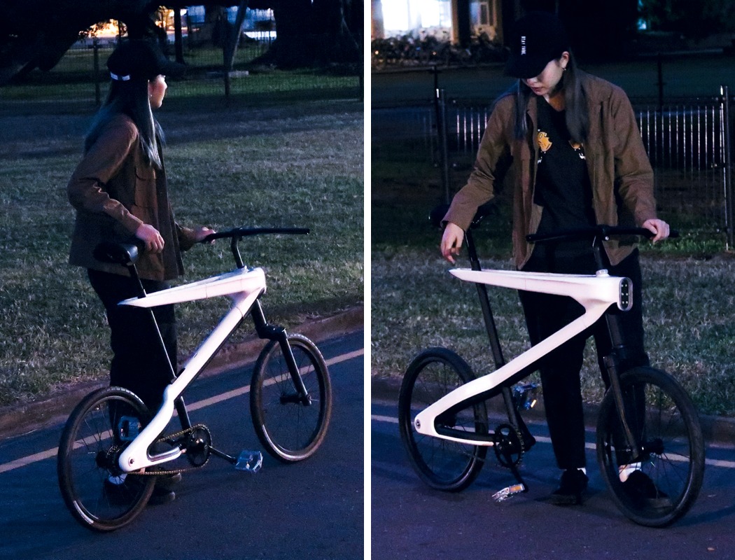 通勤自行车,滑动座椅就可折叠伸展