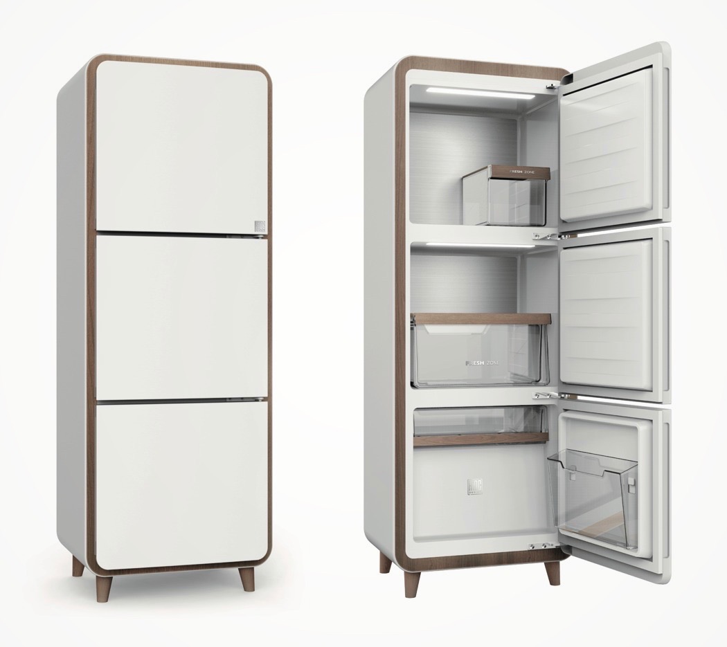 一个满足你胃口的衣橱，旨在模仿传统家具的外观