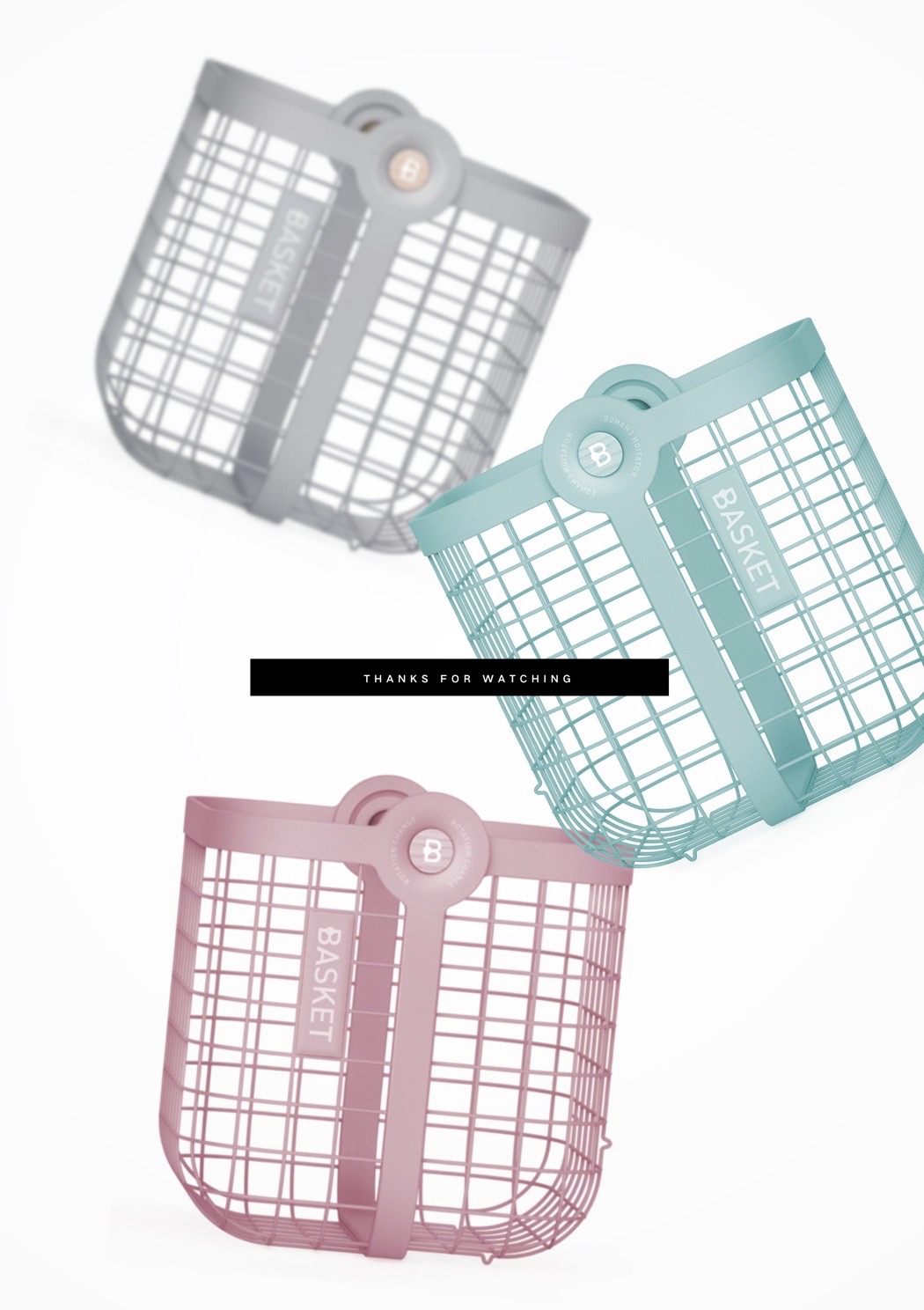 翻转就可改变形态，创意购物篮