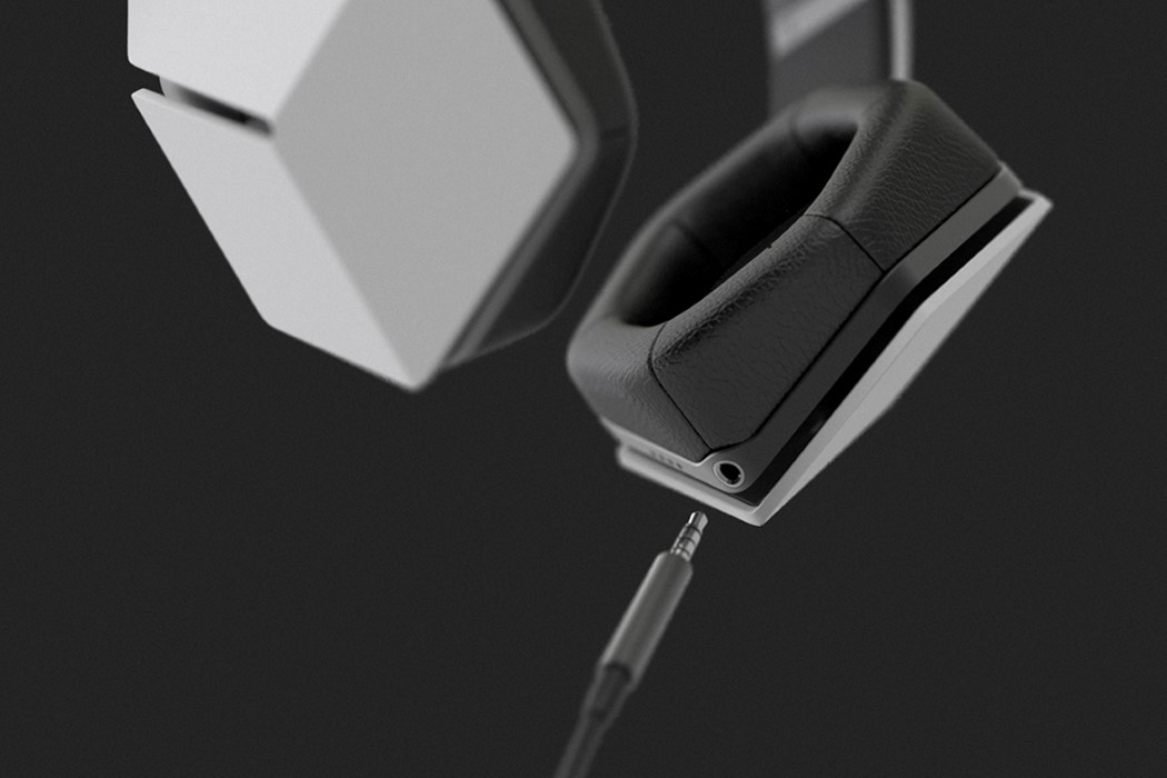 六边形概念耳机,简约双功能设计