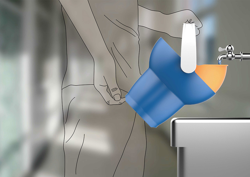 特殊设计形状的水桶，更便于倾倒液体 