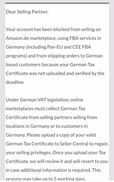 大限已至！昨夜，亚马逊德国站一大批卖家账号被关