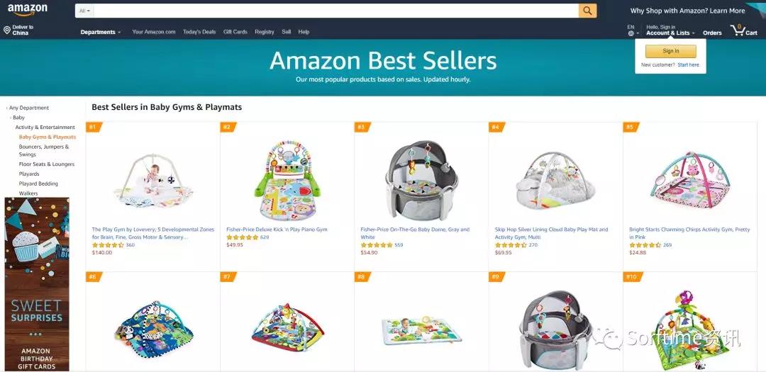 ​爆款避坑 | “宝宝爬行垫”sorftime市场大数据分析显示：“亚马逊自营垄断”的坑这样绕开！