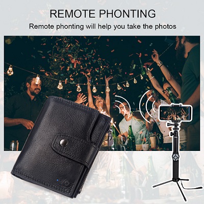 ​GZCZ蓝牙智能钱包，手工进口真皮材质