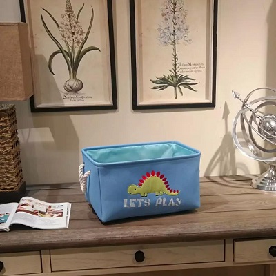 棉麻刺绣收纳筐,歪果仁所热衷的收纳物品