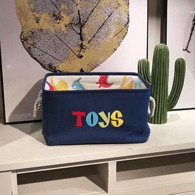 棉麻刺绣收纳筐，歪果仁所热衷的收纳物品