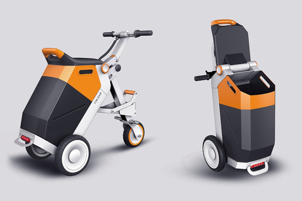 折叠三轮车，骑乘存储让二合一