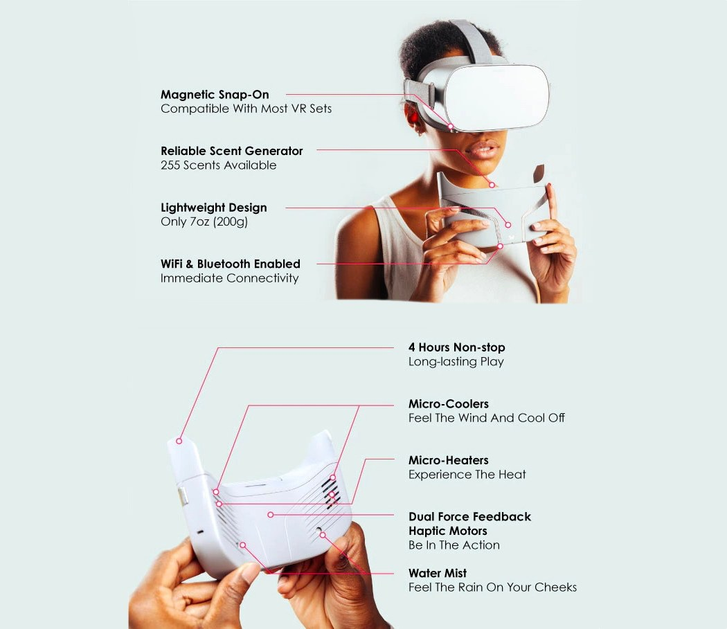 首个多感官全方位体验vr面罩