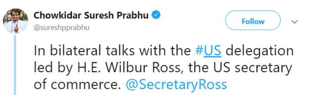 美国商务部长：印度推行数据本地化和电商新规有碍公平竞争