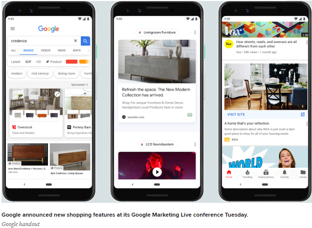谷歌宣布推出全新购物功能，反击亚马逊挑战其数字广告霸主地位