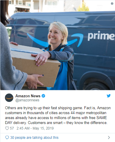 沃尔玛宣布推出“次日达”服务，今年目标覆盖全美75%人口