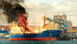 突发！KMTC一载有中国货物的集装箱船发生火灾，旺季物流或受影响
