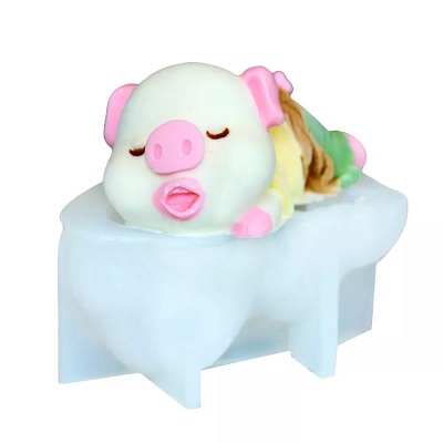 3D网红猪造型，食用级硅胶磨具