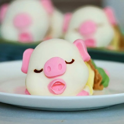 3D网红猪造型，食用级硅胶磨具