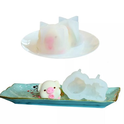 3D网红猪造型，食用级硅胶磨具
