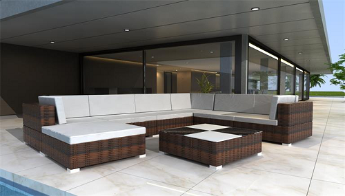 户外活动的家具用品，藤编椅沙发组合