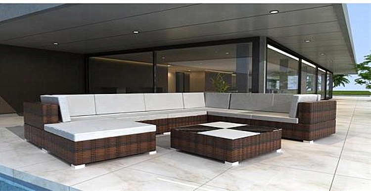 户外活动的家具用品，藤编椅沙发组合